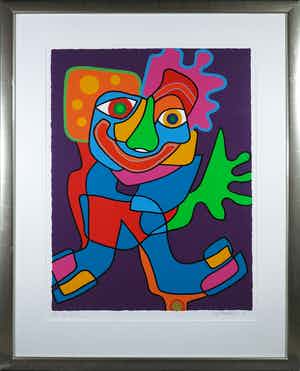 Marianne Naerebout - Zeefdruk, Free spirit - Ingelijst (Groot) verkocht voor € 50!