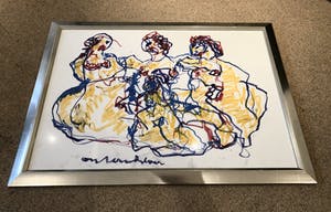 Anton Heyboer - Krijttekening met 3 Vrouwen kopen? Bied vanaf 700!