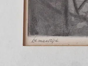 Poppe Damave - mooie jaren 50 Ets "de maaltijd" - in originele lijst - potlood-gesigneerd kopen? Bied vanaf 26!
