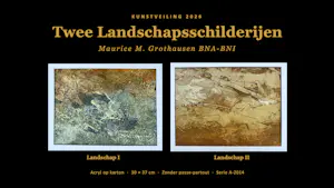 Buy Maurice Grothausen - 2 landschappen schilderijen, zonder passe-partout serie B-2014? Bid from 100!