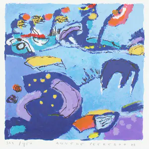 Anneke Peereboom - 'Landschap' - zeefdruk kopen? Bied vanaf 75!