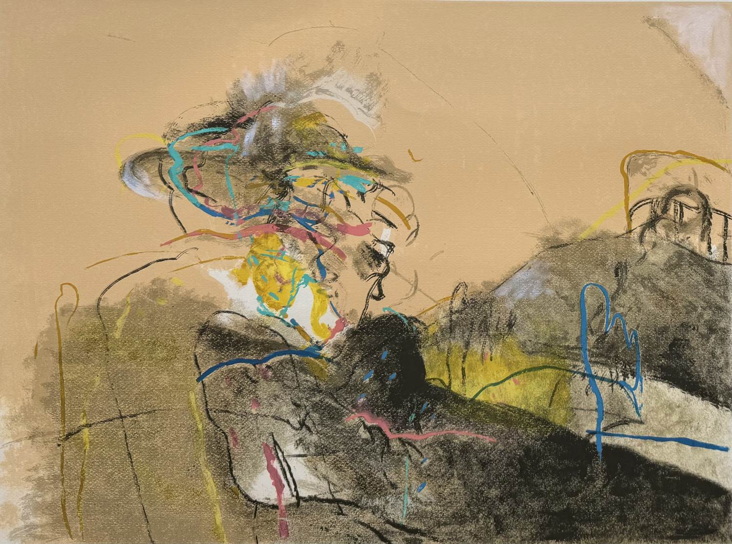 Kees van Bohemen - handgesigneerde kleurenlitho | 'Moeder met kind aan tafel' | 1981 (INGELIJST) kopen? Bied vanaf 200!