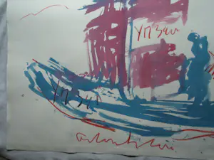 Anton Heyboer - Acryl en pastel , Schip IJmuiden , YM348 – 79 x 107 cm. kopen? Bied vanaf 125!