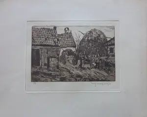 Hendrik Weegewijs - LOT VAN 2 WERKEN / ZW-W ETS / 25x33cm / SIG kopen? Bied vanaf 25!