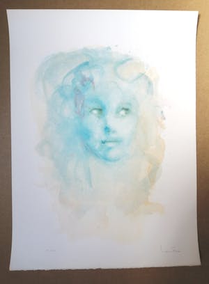 Leonor Fini - Handgesigneerde lithografie - Visage bleu - Oplage 30 kopen? Bied vanaf 39!