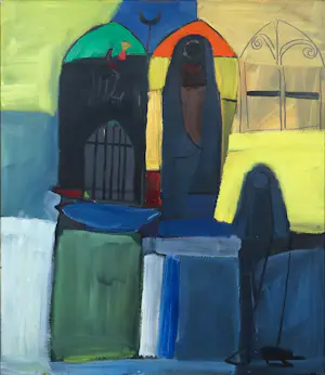 Yousif Chati Abami - Olieverf op doek, Wachtende vrouwen - Ingelijst kopen? Bied vanaf 50!