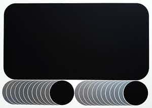 Thomas Lenk - Compositie in zwart en metallic zilver, zeefdruk verkocht voor € 75!