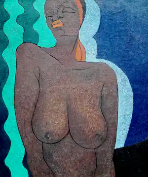 Willem Borgh - Samara, acrylverf op doek (best groot, netjes ingelijst) verkocht voor € 1!