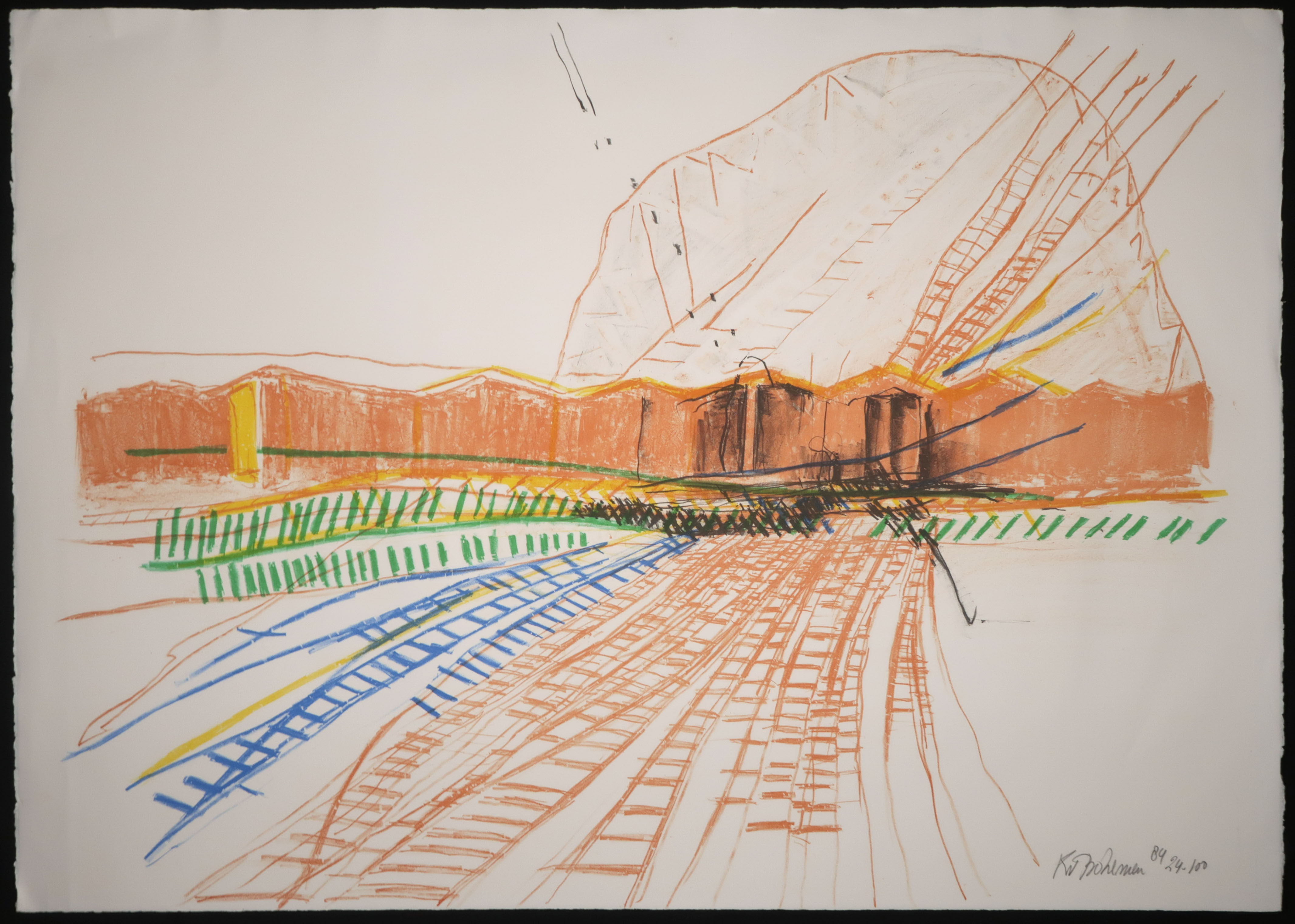 Kees van Bohemen - Litho, Station kopen? Bied vanaf 70!