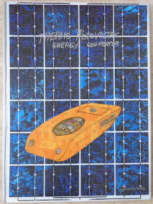 Panamarenko - THERMO PHOTOVOLTAIC ERNERGY CONVERTOR / KUNSTFARDE / 72x53cm / DECORATIEF kopen? Bied vanaf 1!
