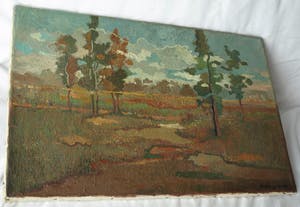 Harry van Kruiningen - Olieverf op doek , Landschap – gesigneerd – ca. 1935 kopen? Bied vanaf 1150!