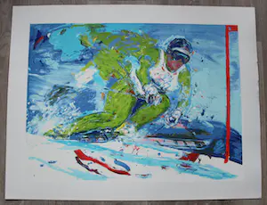 Jan van Diemen - Zeefdruk: Skiër kopen? Bied vanaf 25!