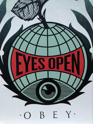 AcheterShepard Fairey - Eyes open? Enchérissez de 1!