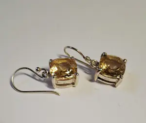 Nieuwe zilveren Klassieke geaffecteerde oorbellen met citrien kopen? Bied vanaf 65!