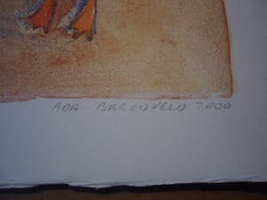 Ada Breedveld - Zeefdruk. Titel, "Visiting Time" . kopen? Bied vanaf 50!