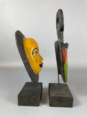 Bobo - 2 African BOBO passport masks - Nigeria. kopen? Bied vanaf 15!
