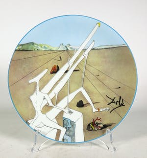 Royal Limoges - Salvador Dali, La Conquête du Cosmos - Zes porseleinen borden kopen? Bied vanaf 150!