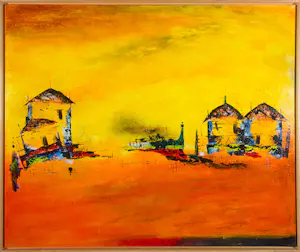 AcheterHenk Kuijpers - Acryl op doek, Kerkyra (Corfu) - Ingelijst (Groot)? Enchérissez de 150!