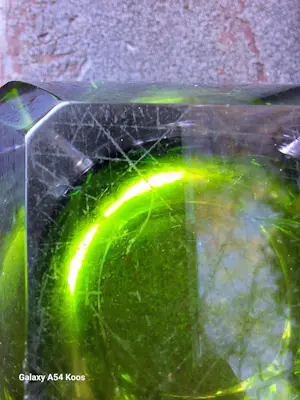 Val-Saint-Lambert - groene kristallen asbak kopen? Bied vanaf 20!