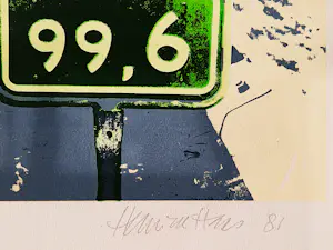 Henri de Haas - Grote 1981 kleuren lithografie "tussen Arnhem en Nijmegen" gesigneerd kopen? Bied vanaf 41!