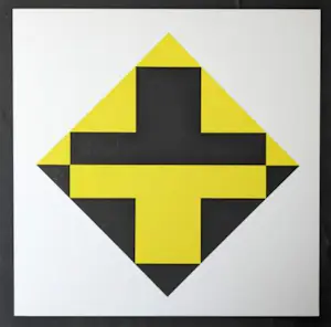 Josef Linschinger - compositie met geel en zwart kopen? Bied vanaf 60!