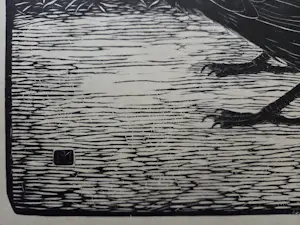 Jan Mankes - Schreeuwende kraai. Houtsnede uit Wendingen. kopen? Bied vanaf 225!