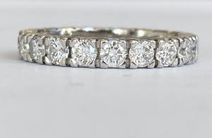 14 karaats witgouden alliance ring met diamanten ca. 2,00 crt kopen? Bied vanaf 1700!