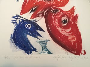 Carl-Henning Pedersen - Le Roi des Oiseaux (met genummerde en gesigneerde catalogus) kopen? Bied vanaf 250!