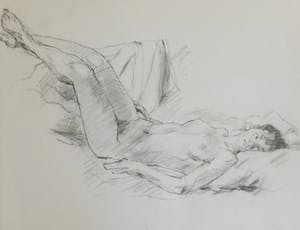 Joop Liesker - liggend naakt kopen? Bied vanaf 50!