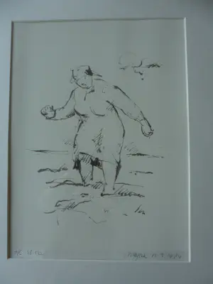 Nic Jonk - Zeefdruk, Vrouw , uit 15-03-1984 kaufen? Bieten Sie von 35!