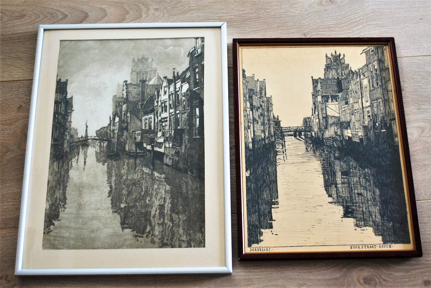 Jan Sirks - Dordrecht, Voorstraat haven - 1 ets & 1 tekening kopen? Bied vanaf 50!