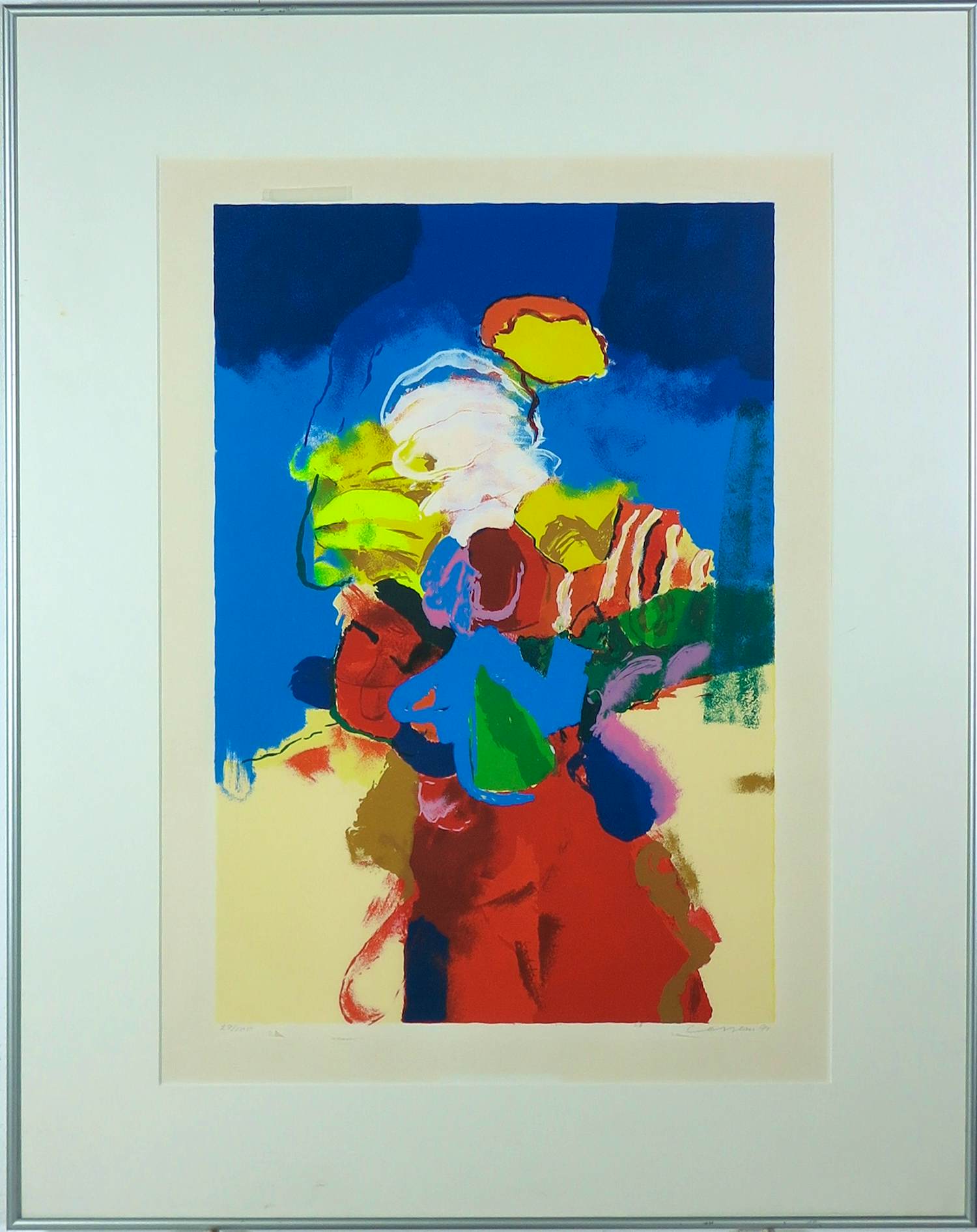 Henk van Vessem - Zeefdruk, Zonder titel / Abstracte compositie - Ingelijst kopen? Bied vanaf 50!