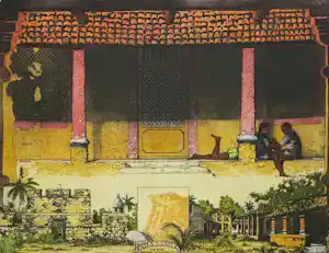Rolf Weijburg - handgesigneerde kleurenets | 'Vila do Obo' | 1999 (INGELIJST) vendu pour 330€ !