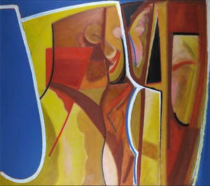 Han Sterk - Olieverf op paneel, Z.T. Abstracte compositie - Ingelijst (Zeer groot) kopen? Bied vanaf 1!