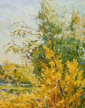 Buy Dmitri Kostylov - Forsythia in de Botanische Tuin? Bid from 350!