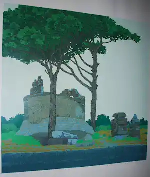 Sees Vlag - Via Appia Antica - zeefdruk oplage 68 eigen druk verkauft für € 65!