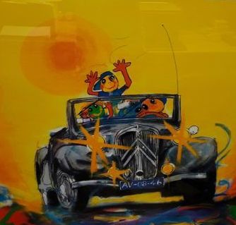 Ad Verstijnen - Kleuren zeefdruk. Citroen Traxion Avant cabriolet kopen? Bied vanaf 95!