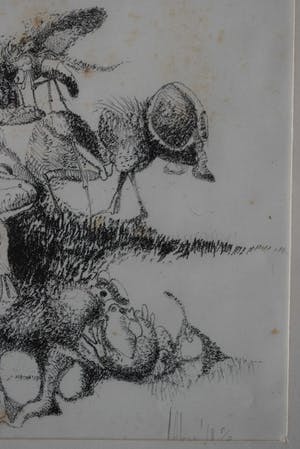 Pim Olivier - litho - Insekten met kikker kopen? Bied vanaf 40!