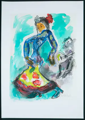 Jan Sierhuis - Giclée, Danseres, inclusief gedicht kopen? Bied vanaf 50!