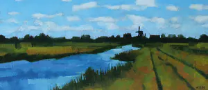 Willem Visser - Polderlandschap bij Reeuwijk kopen? Bied vanaf 90!