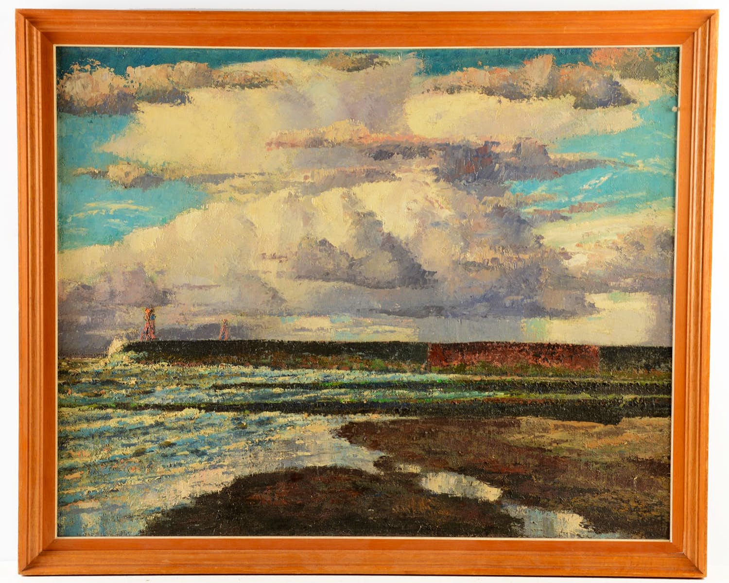 Eduard Rijff - (1915-1994) - Scheveningen - Pier - Bakens - Noordzee verkocht voor € 125!