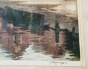 Hendrikus Roodenburg - Een zeldzame in 1931 gemaakte aquatint ets (mooi ingelijst) "Kockengen" kopen? Bied vanaf 49!