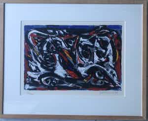 Theo Wolvecamp - Abstracte compositie verkocht voor € 300!