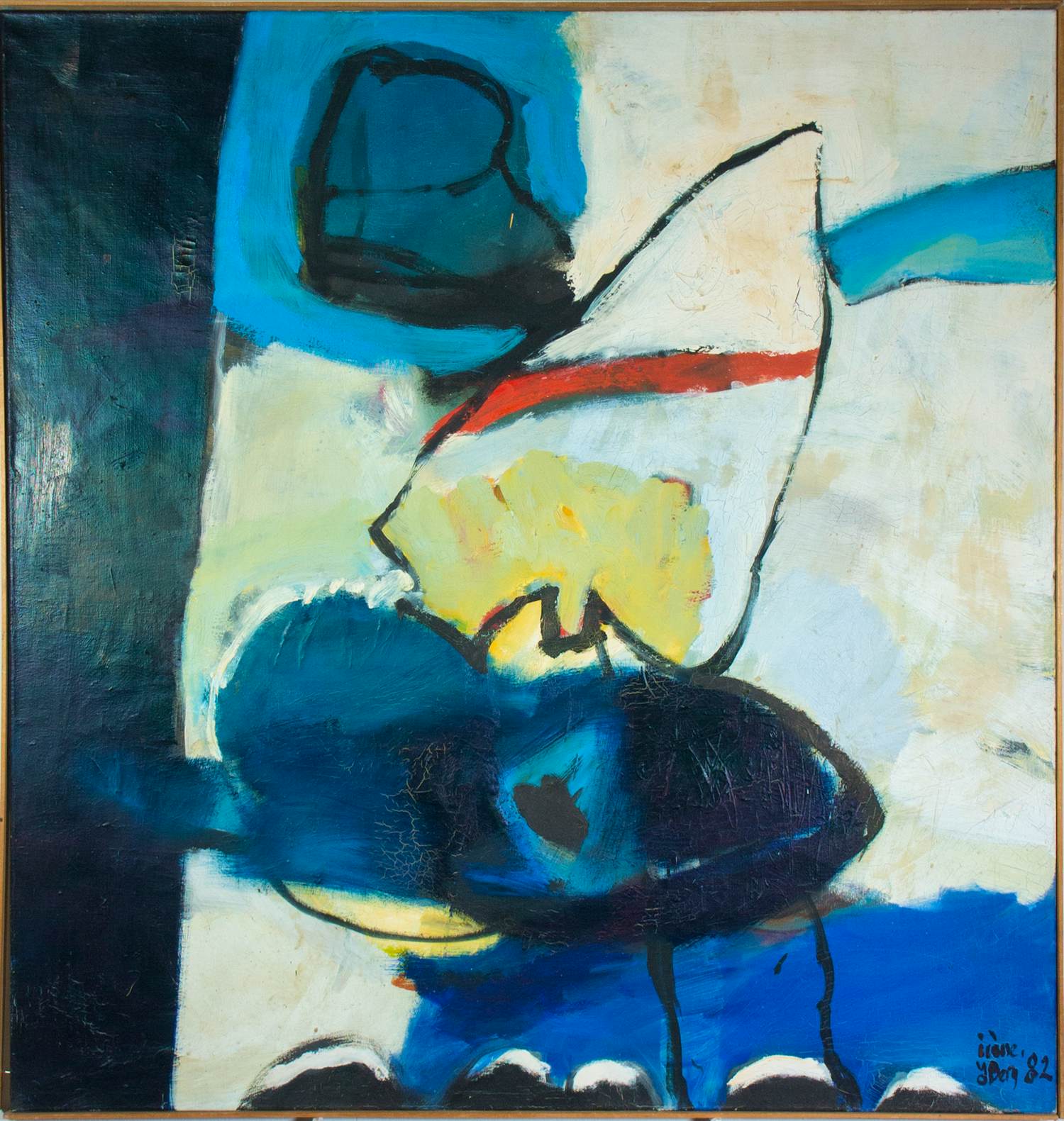 Irene van den Berg - Olieverf op doek, Zonder titel - Ingelijst kopen? Bied vanaf 50!