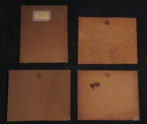 Pieter Haan - Olieverf op board, lot van vier boslandschappen kopen? Bied vanaf 1!