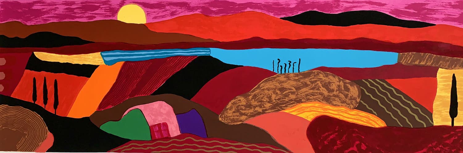 Ronald Boonacker - Toscaans Landschap III, Italië GROOT kopen? Bied vanaf 20!