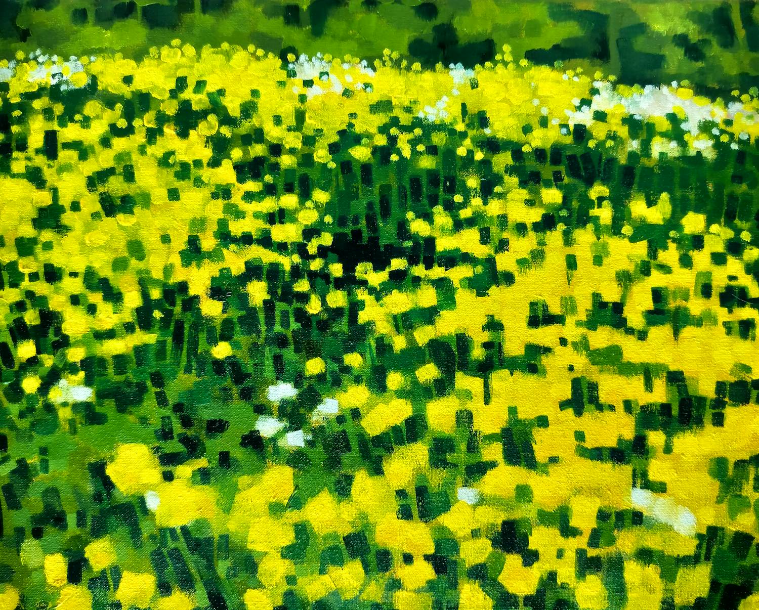 Willem Visser - Koolzaad en fluitenkruid langs de oever kopen? Bied vanaf 90!