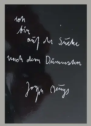 Joseph Beuys - Filzpostkarte - zeefdruk op grijs vilt - edition Staeck kopen? Bied vanaf 75!