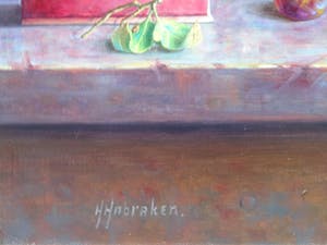 Hans Habraken - Zeer mooi groot stilleven Hans Habraken op paneel. kopen? Bied vanaf 850!