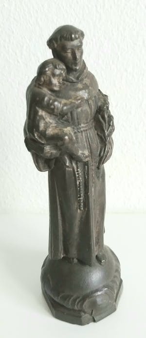Brons (Onbekend) - oud verbronsd beeld van Antonius van Padua kopen? Bied vanaf 1!